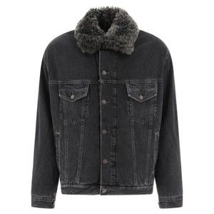 Acne Studios Lined Denim Jacket With Faux-Fur Collar - NWT